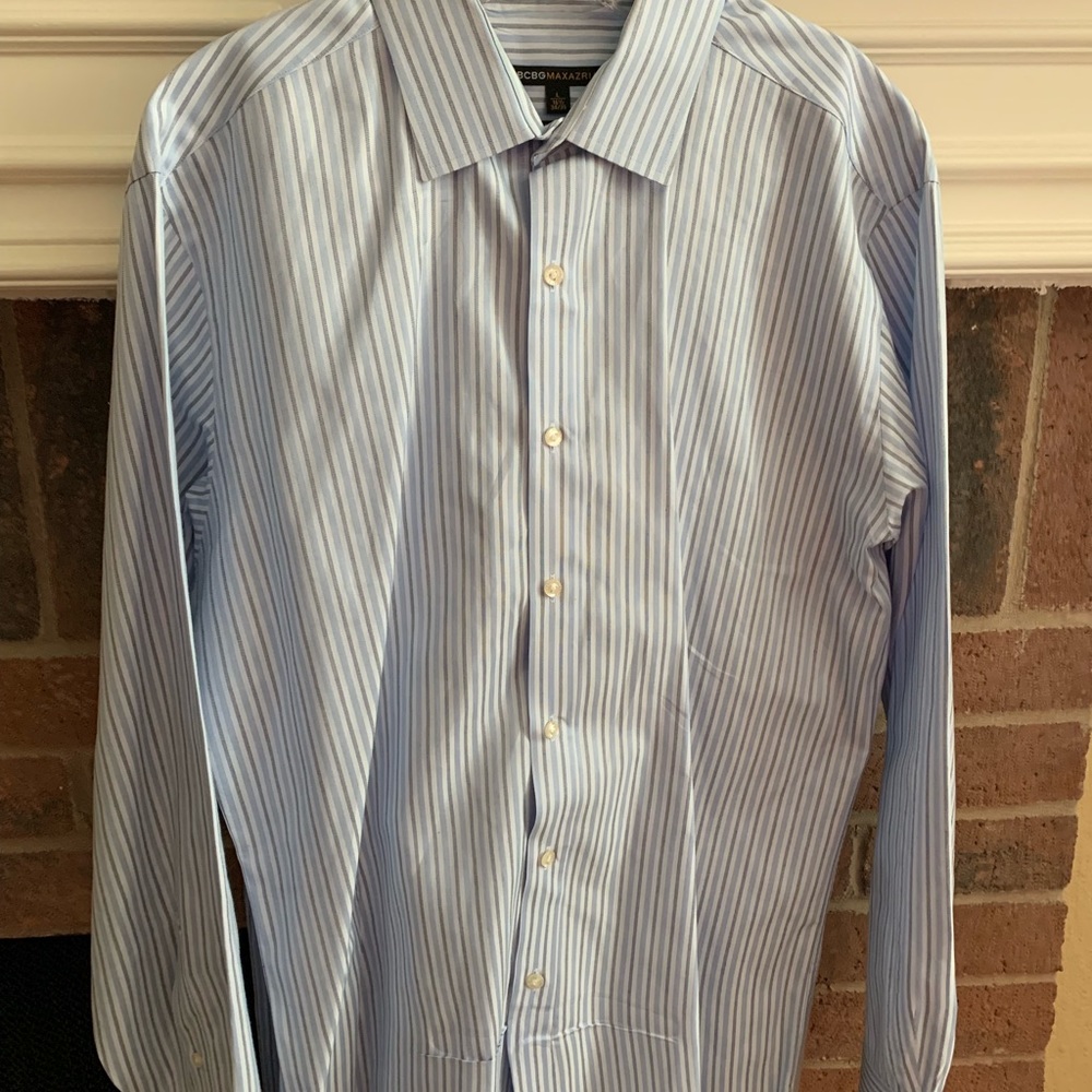 Bcbg Maxazaria Modern Fit Large 16 1/2 34/35 Shirt